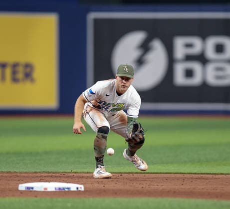 May 15, 2026, U.S.: Tampa Bay Rays shortstop TAYLOR WALLS (6) fields a ground ball in a game against the Miami Marlins. The Tampa Bay Rays hosted the Miami Marlins at Tropicana Field in St. Petersburg, FL. MLB, Baseball Herren, USA 2026: Miami Marlins 2:7 Tampa Bay Rays  - ZUMAm299 20260515_znp_m299_023 Copyright: xTaylorxMcFeex