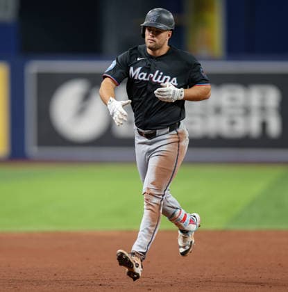 May 15, 2026, U.S.: Miami Marlins center fielder JAKOB MARSEE (87) rounds the bases after hitting a home run against the Tampa Bay Rays. The Tampa Bay Rays hosted the Miami Marlins at Tropicana Field in St. Petersburg, FL. U.S. - ZUMAm299 20260515_znp_m299_035 Copyright: xTaylorxMcFeex