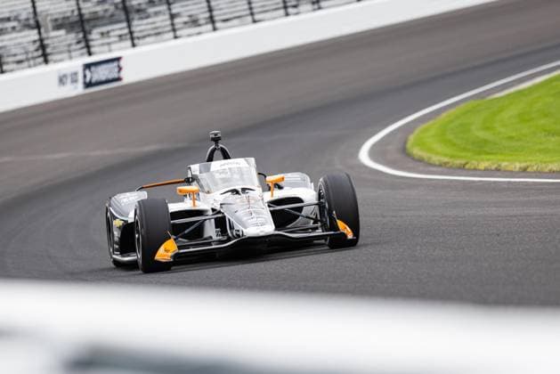 May 15, 2026, Speedway, Indiana, USA: PATO O WARD, driver of the No. 5 Chevrolet for Arrow McLaren, drives out of Turn 1 during Fast Friday of the 110th Indianapolis 500 at Indianapolis Motor Speedway. IndyCar, Indy Car, IRL, USA 2026: Indy 500 Fast Friday Practice  - ZUMAw173 20260515_zsp_w173_014 Copyright: xLukexWelshx
