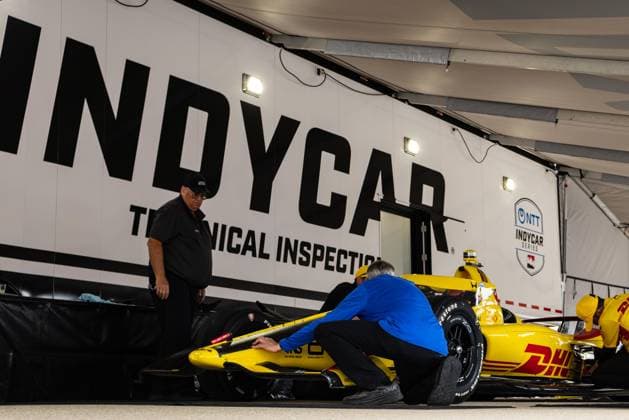May 15, 2026, Speedway, Indiana, USA: IndyCar, Indy Car, IRL, USA staff inspect the car of ALEX PALOU, driver of the No. 10 Honda for Chip Ganassi Racing, during Fast Friday of the 110th Indianapolis 500 at Indianapolis Motor Speedway. INDYCAR 2026: Indy 500 Fast Friday Practice  - ZUMAw173 20260515_zsp_w173_062 Copyright: xLukexWelshx