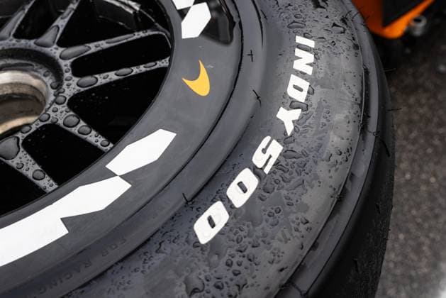 May 15, 2026, Speedway, Indiana, USA: Firestone Firehawk tires for Arrow McLaren are placed in the pits during Fast Friday of the 110th Indianapolis 500 at Indianapolis Motor Speedway. IndyCar, Indy Car, IRL, USA 2026: Indy 500 Fast Friday Practice  - ZUMAw173 20260515_zsp_w173_068 Copyright: xLukexWelshx
