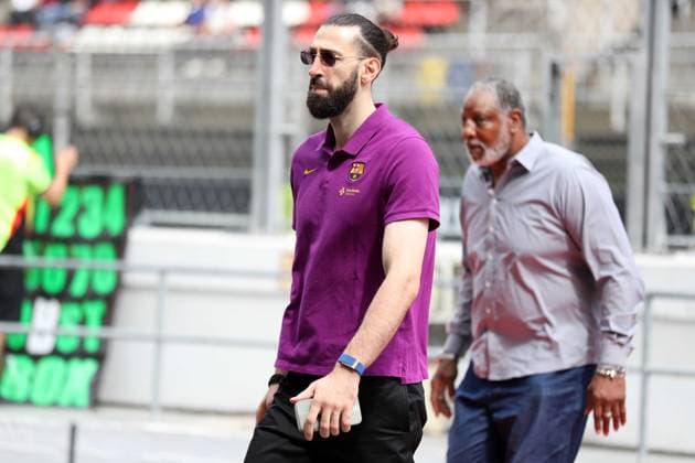 May 15, 2026, Sabadell, Barcelona, Spain: Montmelo Spain May 15, 2026 Tornike Shengelia FC Barcelona, Barca looks during race at the MotoGP Catalonia Grand Prix 2025 in Montmelo Spain on 15 September 2026 Sabadell Spain - ZUMAu50_ 20260515_zsp_u50_087 Copyright: xXavixUrgelesx