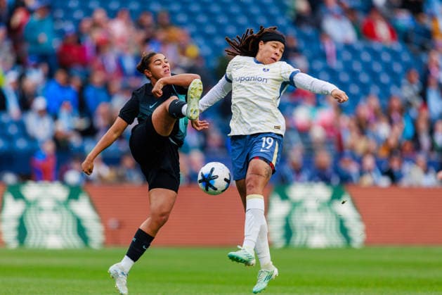 May 15, 2026, Seattle, Washington, USA: NY Gotham FC Defender MANDY FREEMAN ( 22) and Seattle Reign FC Forward MIA FISHEL (19) in action during a NWSL 2026 regular season game between Seattle Reign FC and NY Gotham FC at Lumen Field in Seattle on May 15, 2026. Gotham FC won 2:0. 2026 Soccer: NWSL Seattle Reign 0:2 NY Gotham  - ZUMAw150 20260515_zsp_w150_011 Copyright: xJasonxWangx