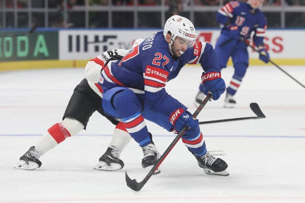 WM 2026 USA - SUI Matt Coronato (USA) 15.05.2026 Swiss Life Arena Zuerich , SCHWEIZ, Herren IIHF Eishockey World Championship, WM, Weltmeisterschaft Zurich 2026 Gruppe USA - Schweiz Matt Coronato (USA)