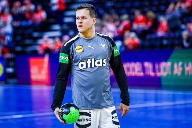 15.05.2026, xIAJx, Handball, Länderspiel, Testspiel, Dänemark - Deutschland, Royal Arena Kopenhagen: Tim Freihöfer (Deutschland 2) Dänemark