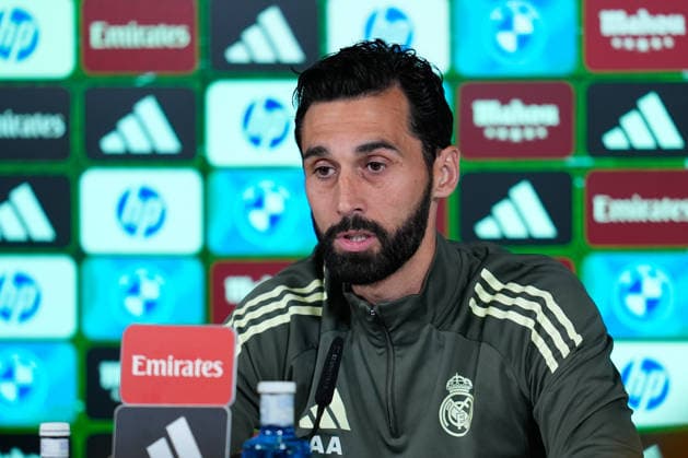 May 16, 2026, Valdebebas, Madrid, Spain: Alvaro Arbeloa, head coach of Real Madrid, attends his press conference, PK, Pressekonferenz during the training day of Real Madrid ahead the Spanish League, LaLiga EA Sports, football match against Sevilla FC at Ciudad Deportiva Real Madrid on May 16, 2026, in Madrid, Spain. Alvaro Arbeloa Press Conference For Real Madrid - Laliga Ea Sports - ZUMAa181 20260516_zaa_a181_015 Copyright: xDennisxAgyemanx