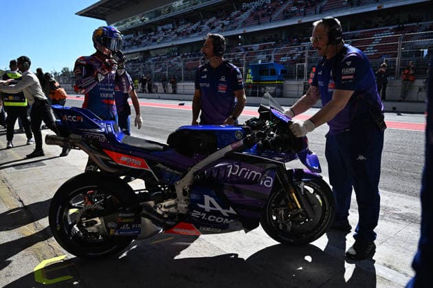 Ahead of Catalan MotoGP in Barcelona BARCELONA, SPAIN - MAY 16: Toprak Razgatlioglu of Prima Pramac Yamaha MotoGP takes part in the qualifying session ahead of Catalan MotoGP, the 6th leg of the 2026 MotoGP World Championship, WM, Weltmeisterschaft at the Circuit de Barcelona-Catalunya in Barcelona, Spain on May 16, 2026. Burak Akbulut Anadolu Barcelona Spain. Editorial use only. Please get in touch for any other usage.  Copyright: x2026xAnadoluxBurakxAkbulutx
