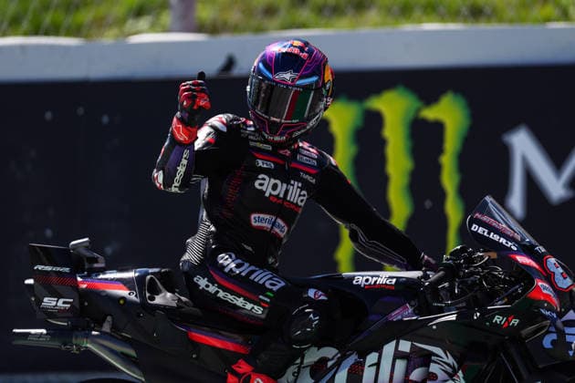 May 16, 2026, Barcelona, Barcelona, Spain: MONTMELO, SPAIN - MAY 16: Jorge Martin 89 of Aprilia Racing reacts during the MotoGP Grand Prix of Catalunya at Circuit de Barcelona-Catalunya on May 16, 2026 in Montmelo, Spain. MotoGP Grand Prix Of Catalunya 2026  - ZUMAs316 20260516_znp_s316_026 Copyright: xMartixSeguraxRamonedax