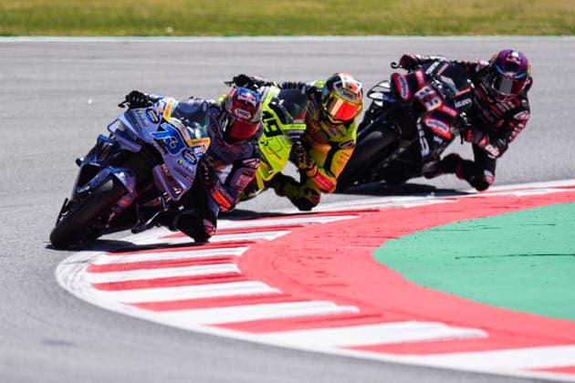 May 16, 2026, Barcelona, Barcelona, Spain: MONTMELO, SPAIN - MAY 16: Alex Marquez 73 of BK8 Gresini Racing ; Fabio Di Giannantonio 49 of Pertamina Enduro VR46 Team and Jorge Martin 89 of Aprilia Racing during Qualifying 2 for the MotoGP Grand Prix of Catalunya at Circuit de Barcelona-Catalunya on May 16, 2026 in Montmelo, Spain. Barcelona Spain - ZUMAs316 20260516_znp_s316_021 Copyright: xMartixSeguraxRamonedax