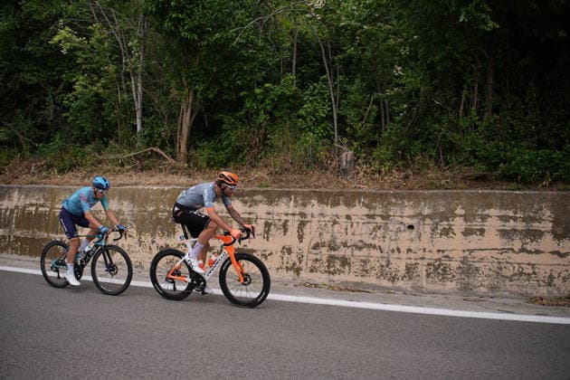 Italy™s Alberto Bettiol of XDS Astana Team, Italy™s Filippo Ganna of Netcompany Ineos runaway during Stage 8 of the Giro d™Italia, from Chieti to Fermo, Italy, Saturday, May 16, 2026. Copyright: xMarcoxAlpozzi LaPressex