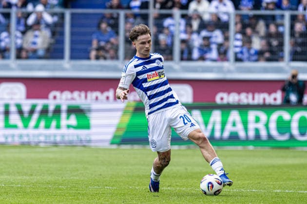 3.Liga: MSV Duisburg - FC Viktoria Köln; 16.05.2026 Niklas Jessen (MSV Duisburg, 20) 3.Liga: MSV Duisburg - FC Viktoria Köln; Schauinsland-Reisen-Arena, Duisburg, 16.05.2026 DFB regulations prohibit any use of photographs as image sequences and or quasi video. Copyright: xBEAUTIFULxSPORTS Buriakovx