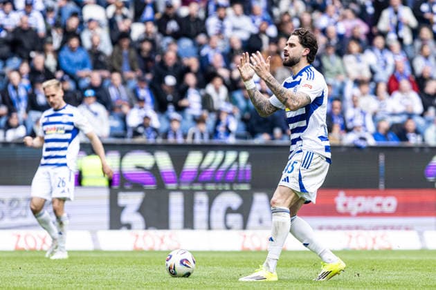 3.Liga: MSV Duisburg - FC Viktoria Köln; 16.05.2026 Lex-Tyger Lobinger (MSV Duisburg, 45) 3.Liga: MSV Duisburg - FC Viktoria Köln; Schauinsland-Reisen-Arena, Duisburg, 16.05.2026 DFB regulations prohibit any use of photographs as image sequences and or quasi video. Copyright: xBEAUTIFULxSPORTS Buriakovx