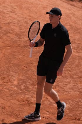 Jannik Sinner during the match between Jannik Sinner (ITA) vs Daniil Medvedev at the Italian Open in Rome, Saturday, May 16, 2026. (Alfredo Falcone LaPresse)  Copyright: xAlfredoxFalcone LaPressex