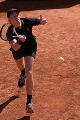 Jannik Sinner during the match between Jannik Sinner (ITA) vs Daniil Medvedev at the Italian Open in Rome, Saturday, May 16, 2026. (Alfredo Falcone LaPresse)  Copyright: xAlfredoxFalcone LaPressex