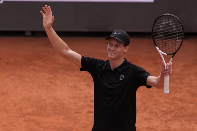 Jannik Sinner during the match between Jannik Sinner (ITA) vs Daniil Medvedev at the Italian Open in Rome, Saturday, May 16, 2026. (Alfredo Falcone LaPresse)  Copyright: xAlfredoxFalcone LaPressex