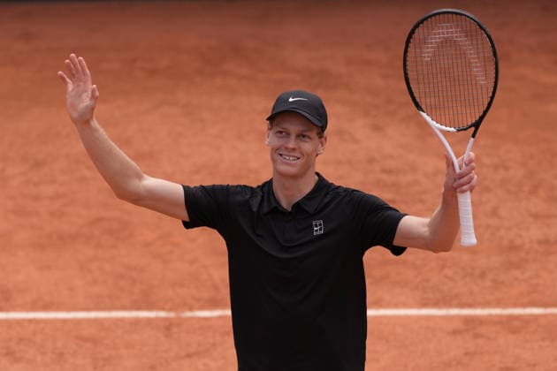 Jannik Sinner during the match between Jannik Sinner (ITA) vs Daniil Medvedev at the Italian Open in Rome, Saturday, May 16, 2026. (Alfredo Falcone LaPresse)  Copyright: xAlfredoxFalcone LaPressex