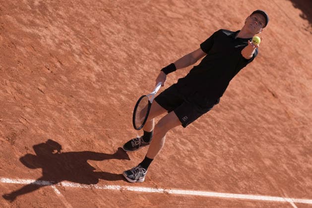 Jannik Sinner during the match between Jannik Sinner (ITA) vs Daniil Medvedev at the Italian Open in Rome, Saturday, May 16, 2026. (Alfredo Falcone LaPresse)  Copyright: xAlfredoxFalcone LaPressex