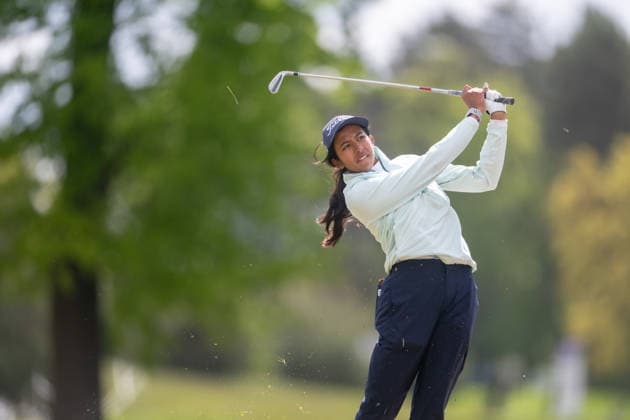 HAMBURG, GERMANY - MAY 16: Avani Prashanth of India hits her second shot on the 6th hole during the third round of the Amundi German Masters at Green Eagle Golf Courses on May 16, 2026 in Hamburg, Germany. Credit: Andy Astfalck NurPhoto Germany Copyright: xAndyxAstfalckx