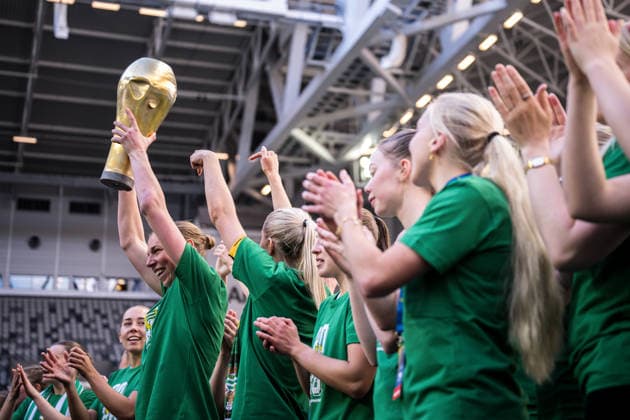 260516 Hammarbys malvakt Melina Loeck jublar efter finalen i Svenska Cupen mellan Hammarby och Häcken den 16 maj 2026 i Stockholm. Copyright: MAXIMxTHORE BB260516MT078