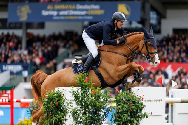 HAMBURG - Al Shira aa 95. Deutsches Spring- und Dressur DERBY 2026, HAMBURG - Al Shira aa 95. Deutsches Spring- und Dressur DERBY 2026 THIEME Andre (GER), DSP Chakaria LONGINES Grand Prix of Hamburg Al Shira aa CSI5* Tour CSI5*: Int. jumping competition with jump-off (1,60m) Hamburg, Jenischpark, Derby Park Klein Flottbek 16. May 2026 -