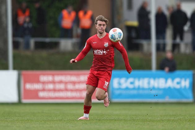 16.05.2026, Herren, Fussball, Saison 2025 2026, Regionalliga Bayern, 34. Spieltag: TSV Aubstadt - SpVgg Bayreuth Marvin Weiß ( 18, TSV Aubstadt) Sulzfeld Schulstadion Aubstadt (NGN Arena) Bayern Deutschland