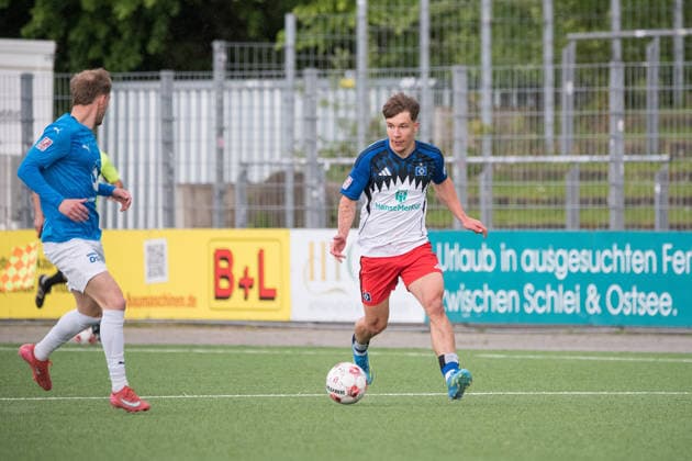 Fußball, Saison 2025 26, Regionalliga Nord, Hamburger SV II U21, U 21 - BW Lohne, Stadion Hoheluft (Hamburg), 16.05.2026, 34. Spieltag Moritz Reimers ( 23, HSV, Torschütze) Hamburg Deutschland