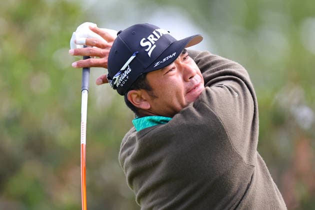 NEWTON SQUARE, PA - MAY 15: Hideki Matsuyama of Japan tees off at the first tee during Round two of the 2026 PGA, Golf Herren Championship on May 15, 2026 at Aronimink Golf Club in Newtown Square, Pennsylvania. (Photo by Rich Graessle Icon Sportswire) GOLF: MAY 15 PGA PGA Championship EDITORIAL USE ONLY Icon260515257942