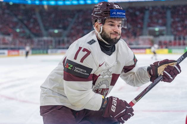 16 05 2026, Zurich, Swiss Life Arena, Ice hockey, Eishockey World Championships: Switzerland - Latvia, 17 Martins Dzierkals (Latvia) Zurich Swiss Life Arena Zurich Switzerland Copyright: xJustPictures.ch StefanxEmchx jp-de-StEm-DSC0096220260516