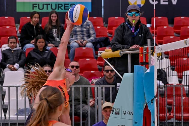 May 17, 2026, Madrid, Madrid, Spain: TESS SPAANSEN of Belgium during the men s preliminary round match (Pool A) between the German national team, Nationalteam and the Spanish national team, held at the Beach Pro Tour Futures Madrid 2026 at the Parque Deportivo Puerta de Hierro on May 15, 2026, in Madrid, Spain. Beach Pro Tour Futures Madrid 2026 (Men s) - 15.08.26  - ZUMAc312 20260517_zsp_c312_033 Copyright: xOscarxManuelxSanchezx
