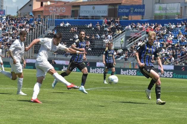 IPA84782019 - Eljif Elmas (Napoli) opportunity during Pisa SC vs SSC Napoli, Italian soccer Serie A match in Pisa, Italy, May 17 2026  Copyright: xGabrielexMasotti IPAxSportx xx 84782019