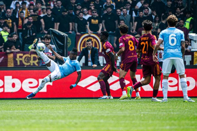 IPA84782261 - Nuno Tavares of SS Lazio during Roma-Lazio, Serie A 2025 2026 at Stadio Olimpico on May 17, 2026 during AS Roma vs SS Lazio, Italian soccer Serie A match in Rome, Italy, May 17 2026  Copyright: xDomenicoxBari IPAxSportx xx 84782261