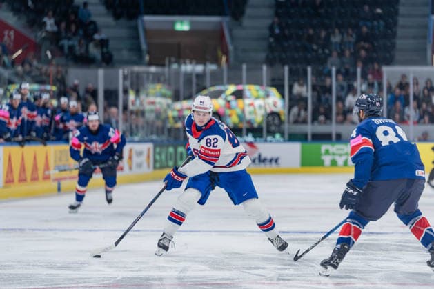 17 05 2026, Zurich, Swiss Life Arena, Ice hockey, Eishockey World Championships: Great Britain - USA, 82 Danny Nelson (United States) Zurich Swiss Life Arena Zurich Switzerland Copyright: xJustPictures.ch StefanxEmchx jp-de-StEm-DSC0057720260517