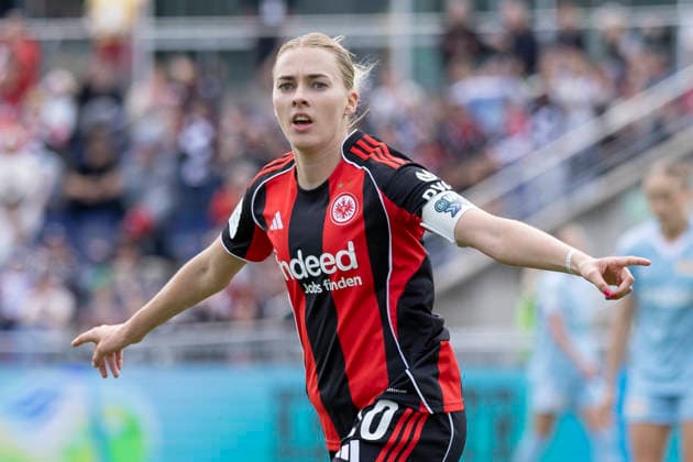 Google Pixel Frauen Bundesliga: Eintracht Frankfurt - 1. FC Union Berlin, 17.05.2026 Laura Freigang (Eintracht Frankfurt 10) bejubelt feiert ihr Tor zum 1:2, Freisteller, Portrait Porträt, Eintracht Frankfurt - 1. FC Union Berlin, Frankfurt, Stadion am Brentanobad, 17.5.2026 Copyright: xBEAUTIFULxSPORTS Gawlikx