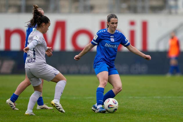 17.05.2026, Hänsch-Arena, Meppen, GER, Fußball, 2. Bundesliga, Frauen: SV Meppen vs VfL Bochum, Marie Bleil (SV Meppen 7) DFL REGULATIONS PROHIBIT ANY USE OF PHOTOGRAPHS AS IMAGE SEQUENCES AND OR QUASI-VIDEO. Meppen Niedersachsen Deutschland Hänsch-Arena