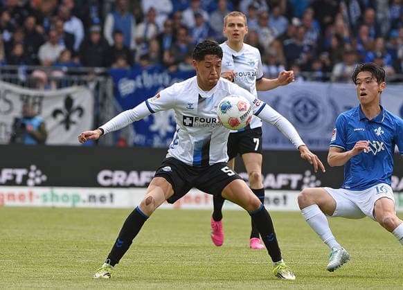 17.05.2026, xhbx, Fussball 2.Bundesliga, SV Darmstadt 98 - SC Paderborn 07 v.l. Santiago Castaneda (SC Paderborn 07) (DFL DFB REGULATIONS PROHIBIT ANY USE OF PHOTOGRAPHS as IMAGE SEQUENCES and or QUASI-VIDEO) Darmstadt