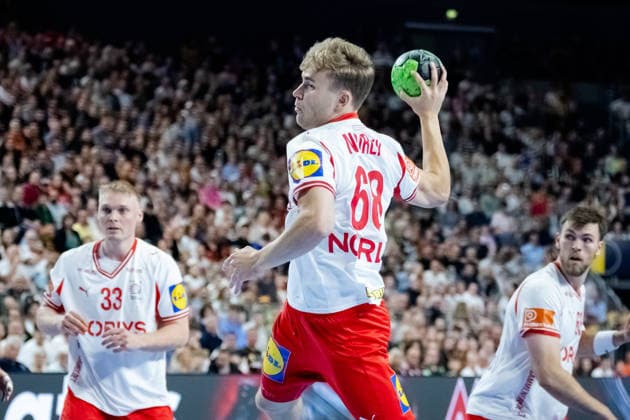 Sport Bilder des Tages Dortmund 17.05.2026, Handball, Herren, Länderspiel, Deutschland Dänemark Victor Amnitzboll Norlyk (Dänemark, 68) beim Torwurf