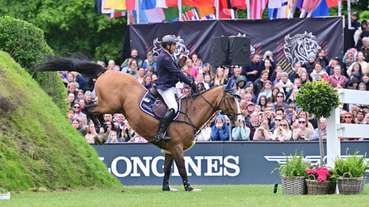 GER; Al Shira aa Deutsches Spring- & Dressur Derby Hamburg, Al Shira aa 95. Deutsches Spring-Derby 17.05.2026, GER; Al Shira aa Deutsches Spring- & Dressur Derby Hamburg, PAl Shira aa 95. Deutsches Spring-Derby präsentiert von Melitta CSI4* - Al Shira aa Derby Tour - Finale im Bild Frederic Tillmann (GER) auf DSP Comanche VL am Wall