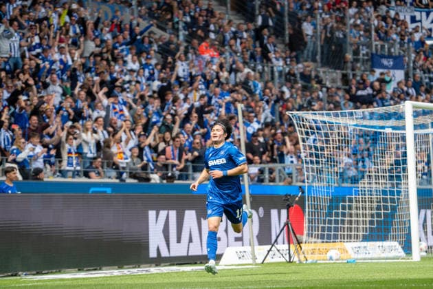 17.05.2026, xdaymx, Fussball 2.Bundesliga, Karlsruher SC - VfL Bochum, Torjubel von Shio Fukuda (Karlsruher SC) zum 1:1 (DFL DFB REGULATIONS PROHIBIT ANY USE OF PHOTOGRAPHS as IMAGE SEQUENCES and or QUASI-VIDEO) Karlsruhe