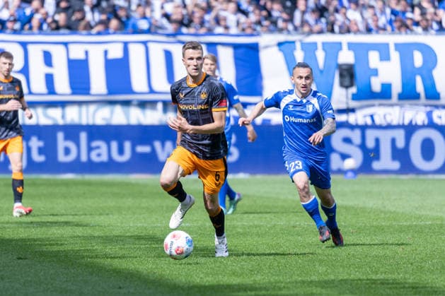 Deutschland: 2.Bundesliga, 34. Spieltag, Saison 2025 2026, 1.FC Magdeburg vs 1. FC Kaiserslautern Avnet Arena (Magdeburg) : Kunze Fabian (1. FC Kaiserslautern, 6), Atik Baris (1. FC Magdeburg, 23) Copyright: xMichellexLukax