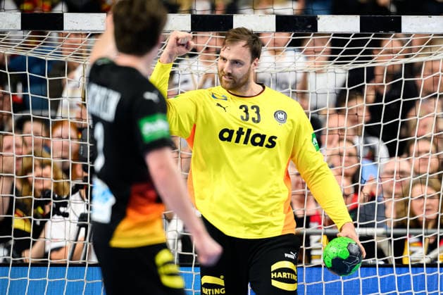 Koeln: Handball Laenderspiel - Deutschland - Daenemark Torhueter Andreas Wolff (Deutschland) Jubel Freude Emotion Koeln Lanxess Arena Deutschland
