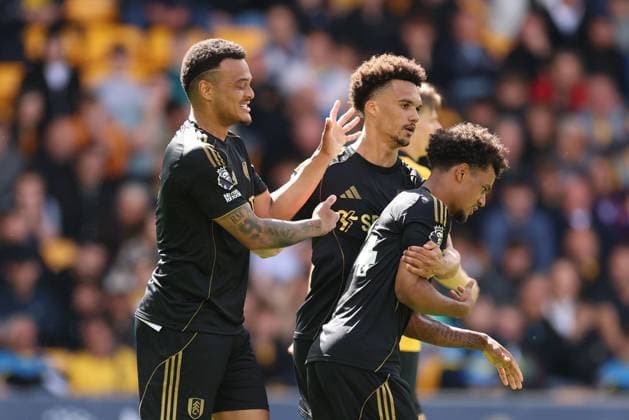 Antonee Robinson of Fulham scores a goal and celebrates 1-1. Wolverhampton Wanderers v Fulham, Premier League, Football, Molineux, Wolverhampton, UK - 17 May 2026Wolverhampton Molineux United Kingdom EDITORIAL USE ONLY No use with unauthorised audio, video, data, fixture lists, club league logos or live services. Online in-match use limited to 120 images, no video emulation. No use in betting, games or single club league player publications.  Copyright: xRyanxBrowne Shutterstockx 16877463dm
