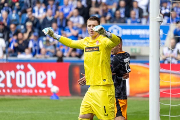 Deutschland: 2.Bundesliga, 34. Spieltag, Saison 2025 2026, 1.FC Magdeburg vs 1. FC Kaiserslautern Avnet Arena (Magdeburg) : Krahl Julian (1. FC Kaiserslautern, 1) Copyright: xMichellexLukax