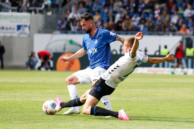 2026.05.17 xjfx 2.Bundesliga SV Darmstadt 98 - SC Paderborn v.l., Marco Richter (SV Darmstadt 98), Filip Bilbija (SC Paderborn), zweikampf, action, aktion, battles for the Ball (DFL DFB REGULATIONS PROHIBIT ANY USE OF PHOTOGRAPHS as IMAGE SEQUENCES and or QUASI-VIDEO) Copyright: JoaquimxFerreira