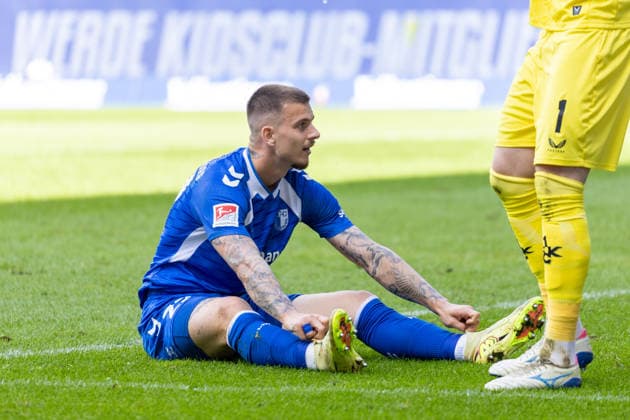 Deutschland: 2.Bundesliga, 34. Spieltag, Saison 2025 2026, 1.FC Magdeburg vs 1. FC Kaiserslautern Avnet Arena (Magdeburg) : Zukowski Mateusz (1. FC Magdeburg, 22) Copyright: xMichellexLukax
