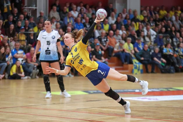 Handball, 2. Alsco HBF: HC Leipzig - Bergischer HC; 17.05.2026 Pauline Uhlmann (2, HC Leipzig). 2. Alsco Handball Bundesliga Frauen, HBF, Saison 2025 2026, 28. Spieltag: HC Leipzig vs. Bergischer HC am 17.05.2026 in der Sporthalle Brüderstraße Leipzig. Copyright: xBEAUTIFULxSPORTS JanxKaeferx
