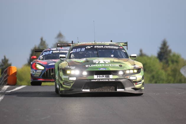 RECORD DATE NOT STATED 67 Dennis Olsen (NOR) Christopher Mies (Erkrath GER) Frederic Vervisch (BEL) Frank Stippler (Bad Muenstereifel GER), Ford Mustang GT3, Team: HRT Ford Racing (GER) vor 3 Max Verstappen (NDL) Lucas Auer (AUT) Jules Gounon (AND) Daniel Juncadella (ESP), Mercedes-AMG GT3 Evo, Mercedes-AMG Team Verstappen Racing - Winward Racing (GER) GER, Motorsport, 54. ADAC Ravenol 24H-Rennen Nuerburgring 2025, Rennen, Nuerburg, 17.05.2026 GER, Motorsport, 54. ADAC Ravenol 24H-Rennen Nuerburgring 2025, Rennen, Nuerburg, 17.05.2026 Nuerburg Copyright: xEibner-Pressefoto JuergenxAugstx EP_JAT