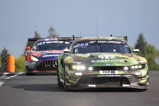 RECORD DATE NOT STATED 67 Dennis Olsen (NOR) Christopher Mies (Erkrath GER) Frederic Vervisch (BEL) Frank Stippler (Bad Muenstereifel GER), Ford Mustang GT3, Team: HRT Ford Racing (GER) vor 3 Max Verstappen (NDL) Lucas Auer (AUT) Jules Gounon (AND) Daniel Juncadella (ESP), Mercedes-AMG GT3 Evo, Mercedes-AMG Team Verstappen Racing - Winward Racing (GER) GER, Motorsport, 54. ADAC Ravenol 24H-Rennen Nuerburgring 2025, Rennen, Nuerburg, 17.05.2026 GER, Motorsport, 54. ADAC Ravenol 24H-Rennen Nuerburgring 2025, Rennen, Nuerburg, 17.05.2026 Nuerburg Copyright: xEibner-Pressefoto JuergenxAugstx EP_JAT