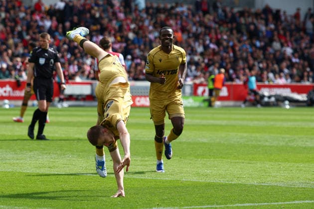 Premier League: Brentford v Crystal Palace LONDON, UK - 17th May 2026: Adam Wharton of Crystal Palace celebrates scoring his side s second goal during the Premier League match between Brentford FC and Crystal Palace FC at Gtech Community Stadium London Gtech Community Stadium England United Kingdom Copyright: xCraigxMercerx xPeakxActionxPhotosx