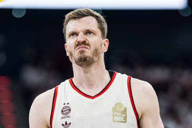 MUNICH, GERMANY - MAY 17: Andreas Andi Obst (FC Bayern Muenchen, 13), mimics, during the easyCredit Basketball Bundesliga Playoffs Quarterfinal Game 1 between FC Bayern Muenchen vs. Vet-Concept Gladiators Trier at SAP Garden on match 1 of the Playoffs Quarterfinals Best of Five of easyCredit Basketball Bundesliga on May 17, 2026 in Munich, Germany. Bavaria Germany Copyright: xSteffiexWunderlx