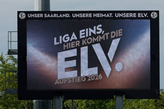 Sport Bilder des Tages 17.05.2026, xjrdrx, Fussball 2.Bundesliga, SV Elversberg - Preußen Münster v.l. Anzeigetafel (DFL DFB REGULATIONS PROHIBIT ANY USE OF PHOTOGRAPHS as IMAGE SEQUENCES and or QUASI-VIDEO) Elversberg